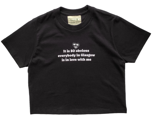 'It is SO obvious' black baby tee